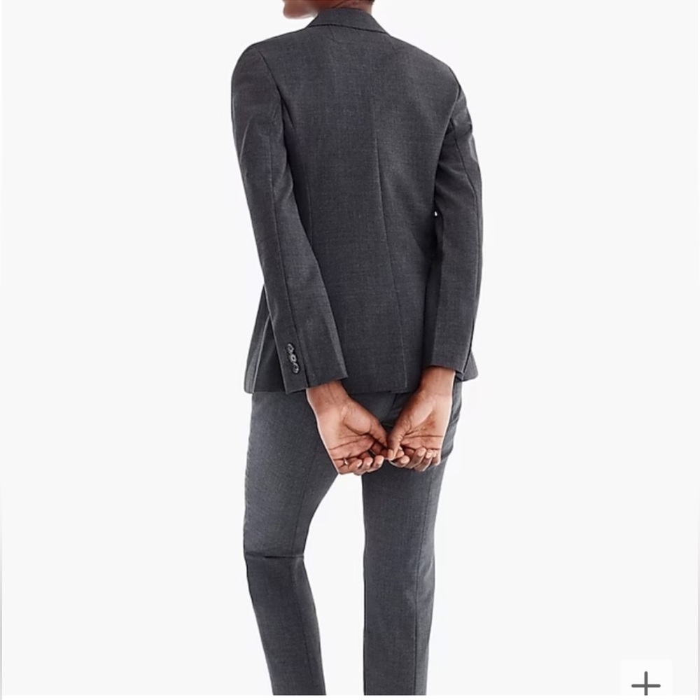 J.Crew | Cameron slim crop pant in Italian stretch wool | Heather Coal | Size 4 - Picture 2 of 13